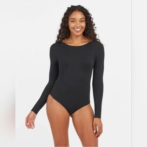 Spanx Long Sleeve Bodysuit, Scoop neck, FS6015, Black | Dancewear | Leotard M